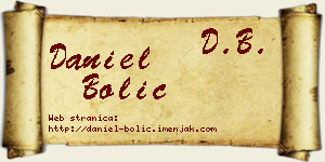 Daniel Bolić vizit kartica